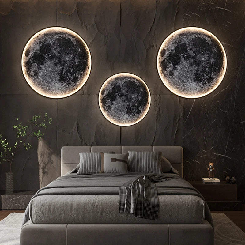 Lampara led luna moderna.