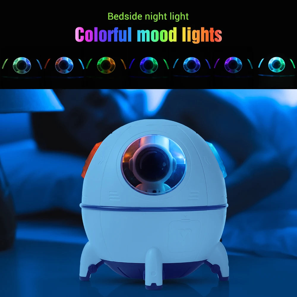 Humidificador de cápsula espacial con difusor LED