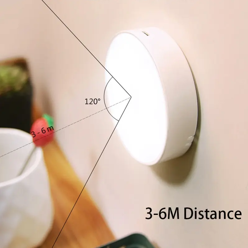 Lampara Aplique Luz Led  Noche Sensor Movimiento Pared Usb